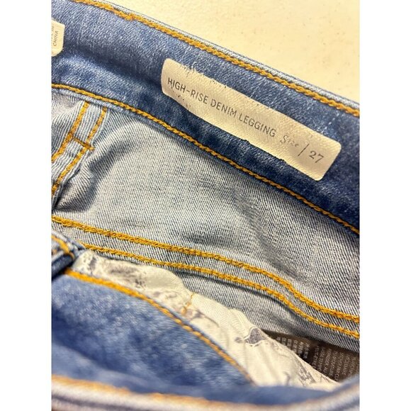Anthropologie Pilcro & The Letterpress High-Rise Denim Legging Jeans Size 27 - Picture 7 of 7